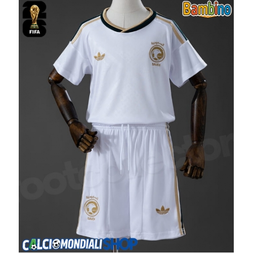 Maglie da calcio Arabia Saudita Seconda Maglia Bambino Mondiali 2026  Manica Corta + Pantaloni corti)